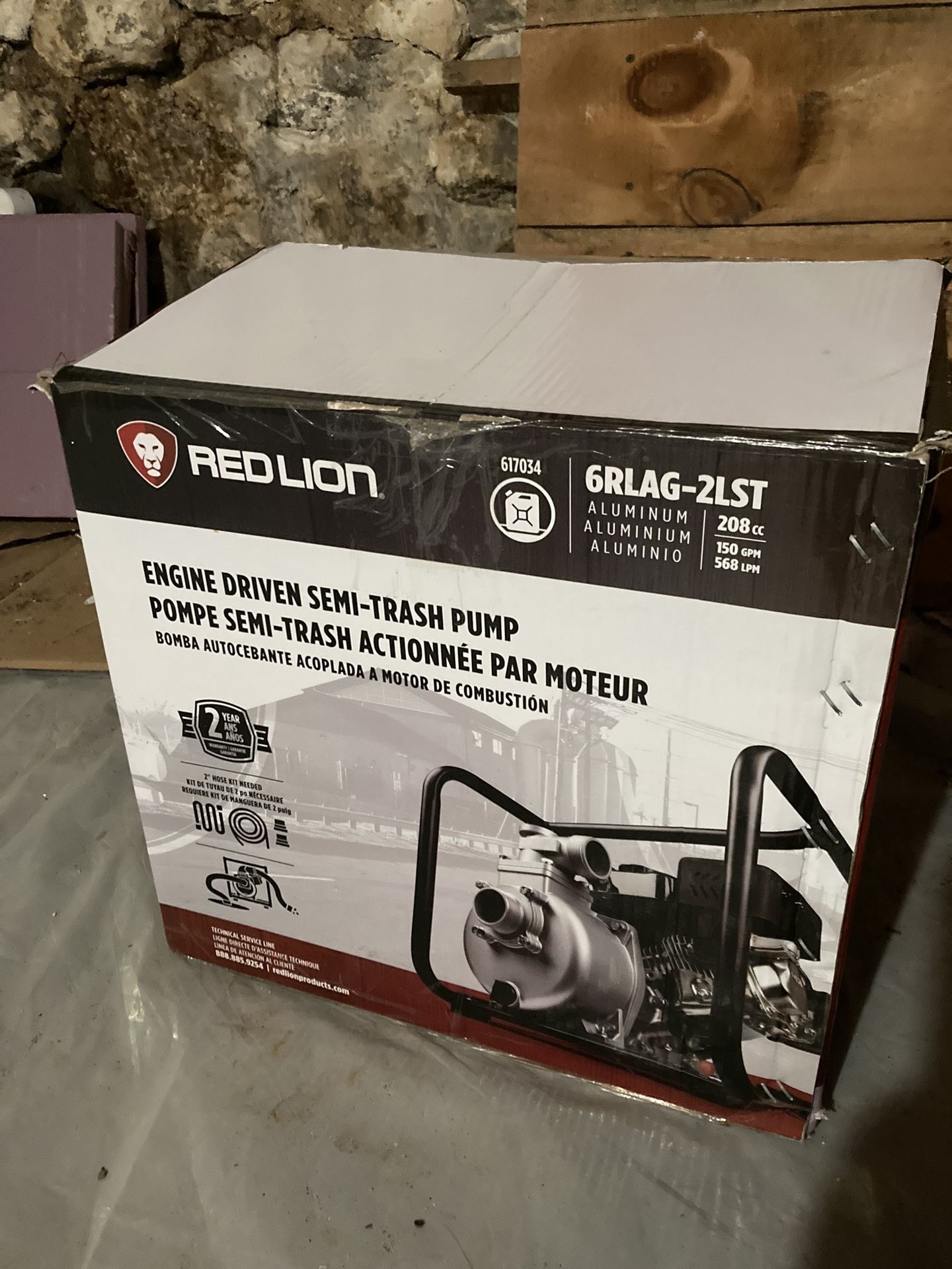 Red Lion 617034 6RLAG-2LST 150 GPM Aluminum Engine Driven Semi Trash Pump