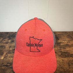 Captain Morgan Minnesota Hat Snapback Trucker Hat Red Gray Adjustable