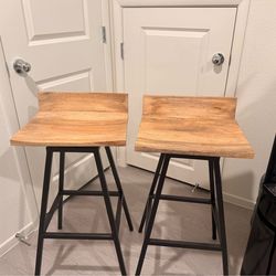 Wooden bar stools