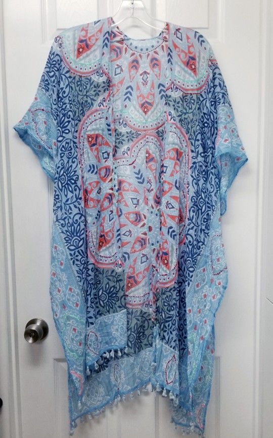 Blue Kaftan Coverup 