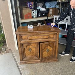Thomasville Vintage Pecan Wood Flip Flop Server/Bar/Table