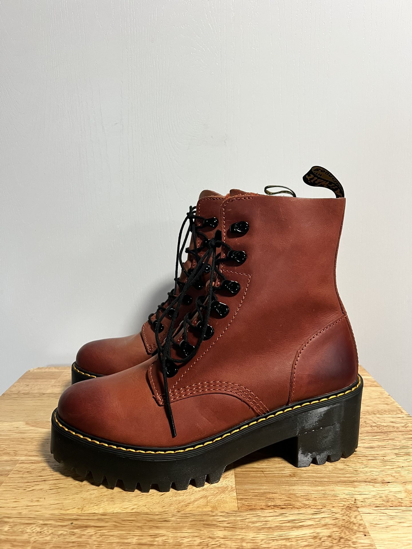 Dr Martins Leona Boots Quad Heel Size 10