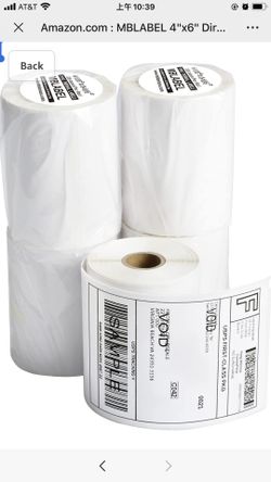 MBLABEL 4"x6" Direct Thermal Shipping Label Compatible with Dymo Labelwriter 4XL 1744907, Internet Postage Thermal Labels, Permanent Adhesive (220 Lab