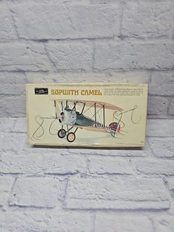 Vintage 1973 Revell William Barker's Sopwith Camel Model Airplane Kit H-291