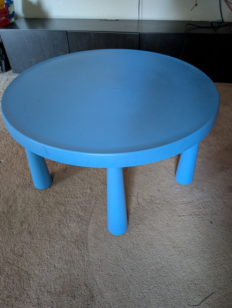 Kids Blue Round Table