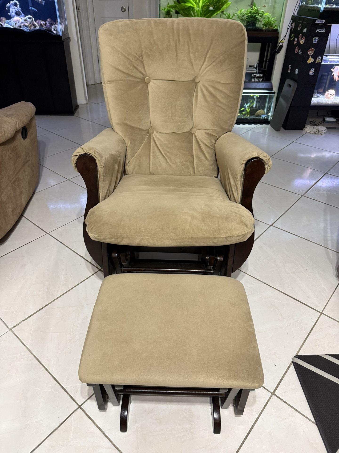 Shermag Glider Rocking Chair (and Ottoman) With Adjustable Locking