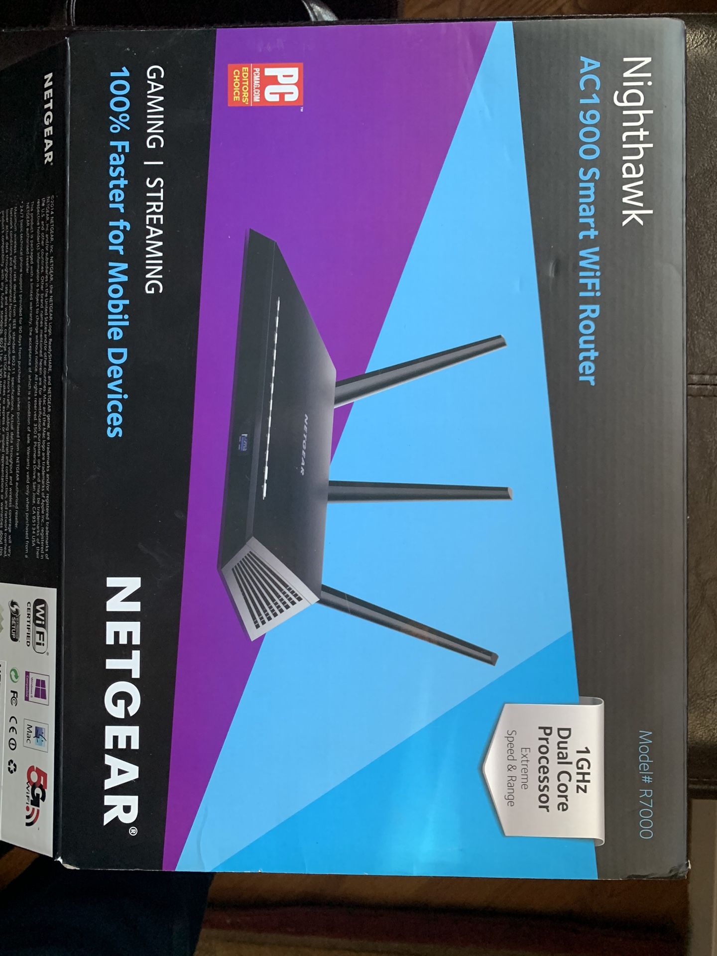 NETGEAR Nighthawk Smart Wi-Fi Router R7000- AC1900 Wireless