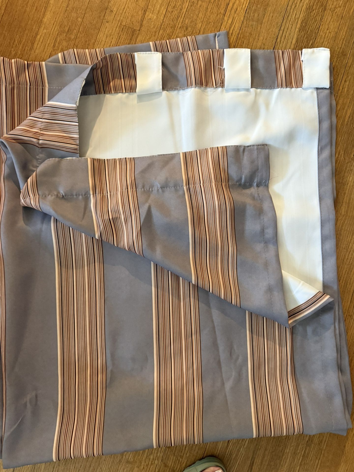 Gray Striped Curtains