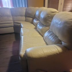 Beautiful 4-piece genuine Italian leather sectional for sale!