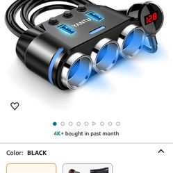 Cigarette Lighter Spliter Wit Led Lights