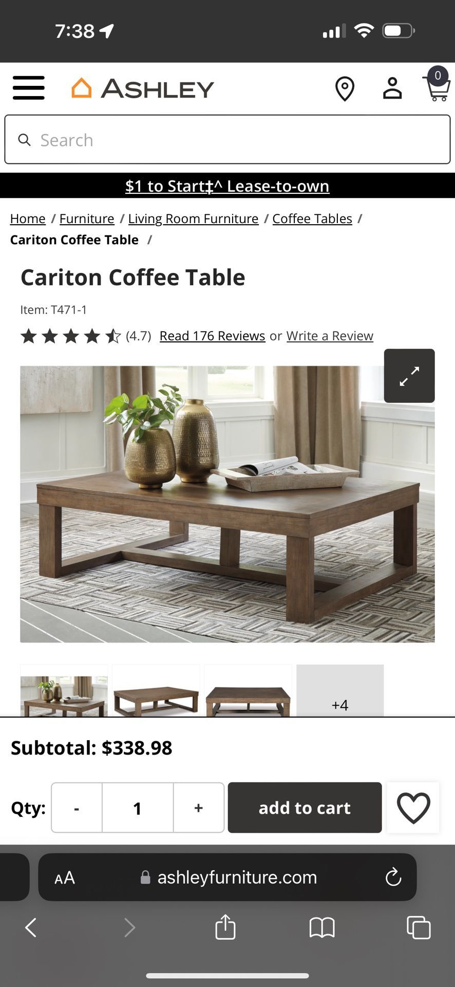 Ashley furniture Coffee table