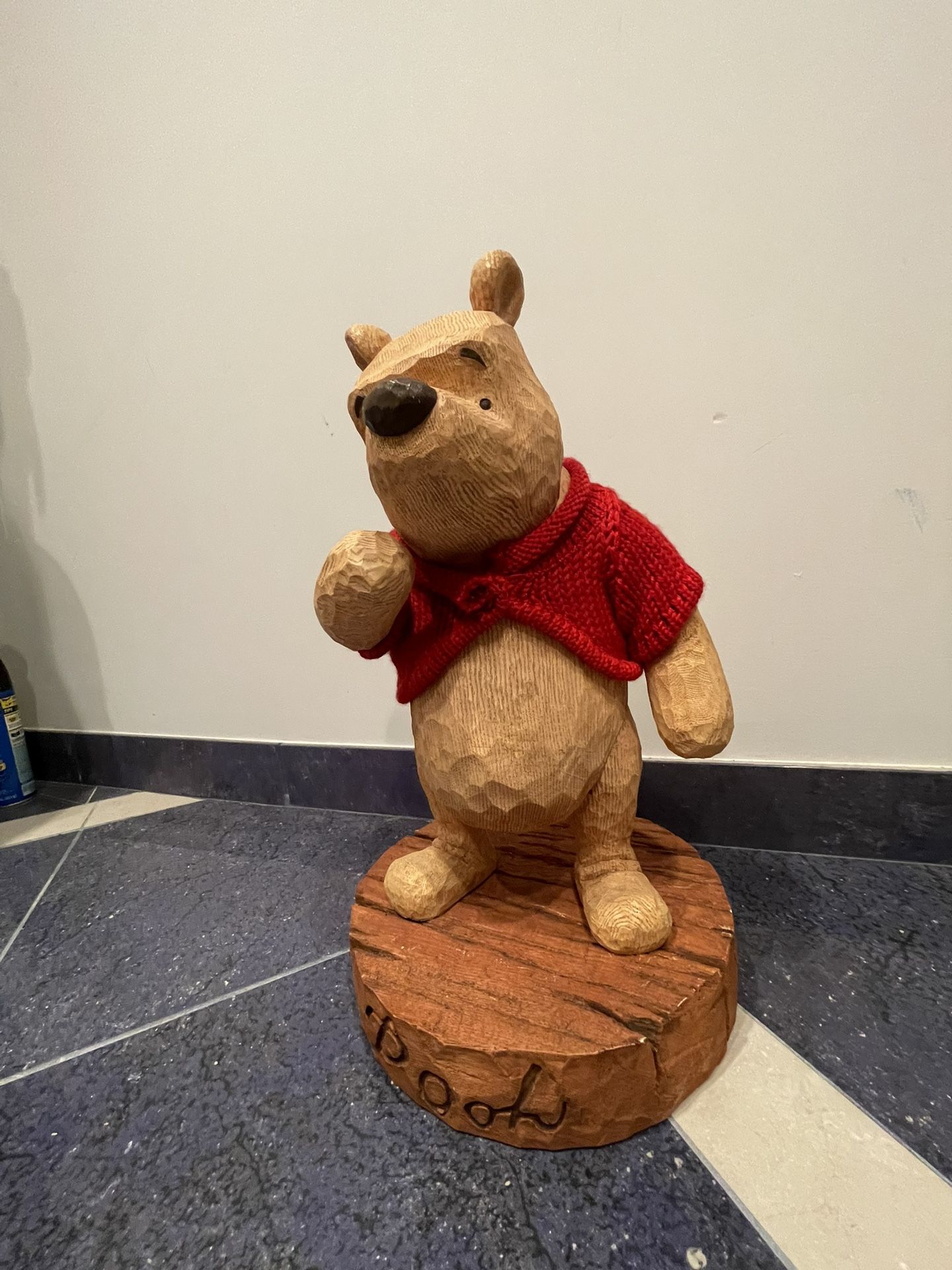 75th Anniversary Winnie the Pooh wooden statue for Sale in