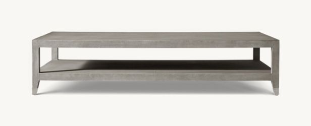 Restoration hardware shagreen graydon large gray table set