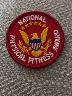 Red National Physical Fitness Award Patch Brand New 3”