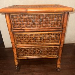 Vintage 3 Drawer Side Table 