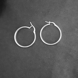 925 Silver Hoops