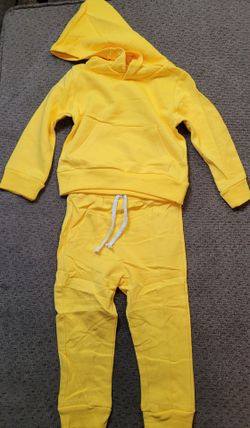 Kids Yellow Hoodie and Jogger Set