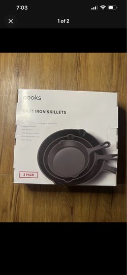 Cooks Cast Iron Skillets 3-Pack