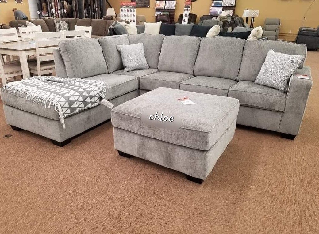 
■ASK DISCOUNT COUPON💫  sofa Couch Loveseat Living room set sleeper recliner daybed futon / Altro Alloy Beige Raf Or Laf Sectional 