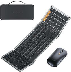 ProtoArc Foldable Keyboard and Mouse, XKM01 True Full-Size Folding Wireless