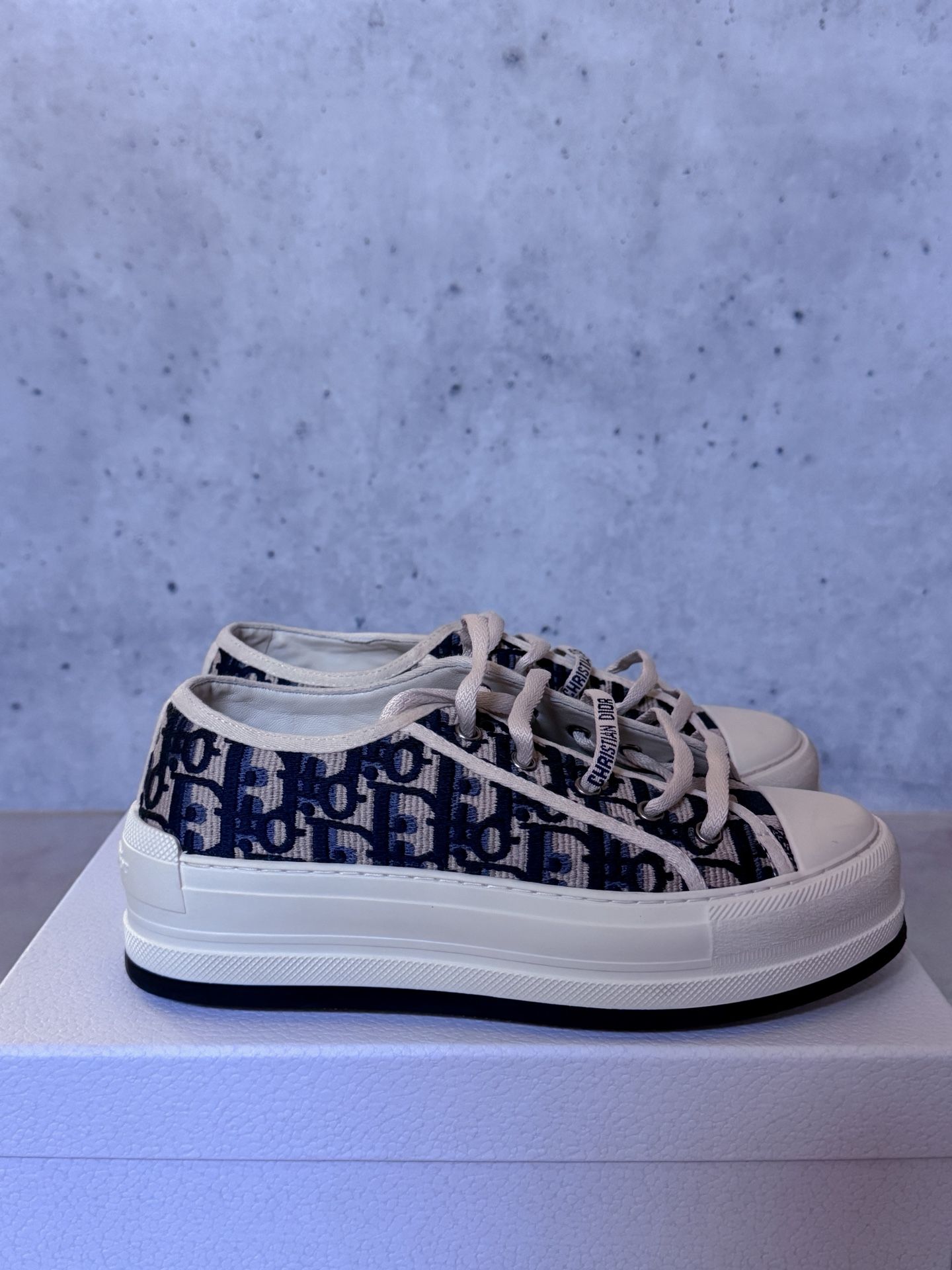 Dior Walk'n'Dior Black Bottom Platform Casual Fashion Sneaker US8 EU38 