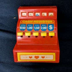 Toy Cash Register Vintage Push Buttons 1970s