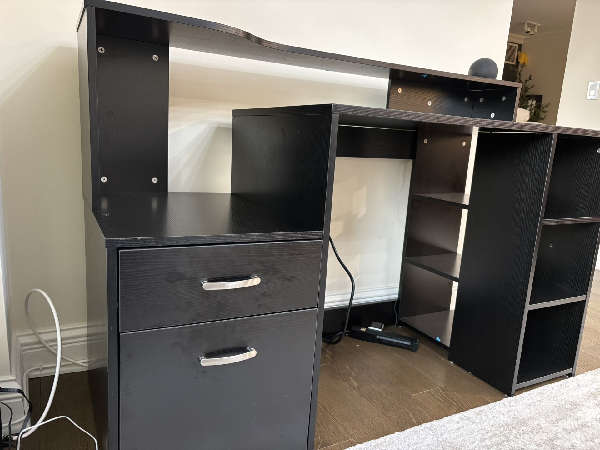 Black Desk For Home Office - Excellent Condition