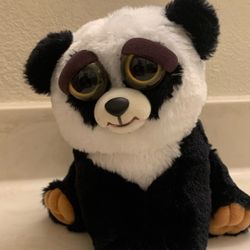 Fiesty Pets Black Belt Bobby Panda Bear Plush Scary Face  9” Press The back of the panda squeeze, and it makes a face See Pictures 