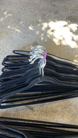 Non slip Black Velvet Clothes Hangers Set