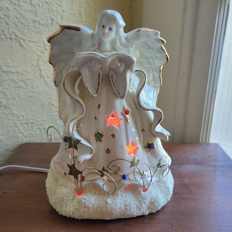 Vtg Angel Lamp Night Light JC  Penney Porcelain Home Collection 9" 