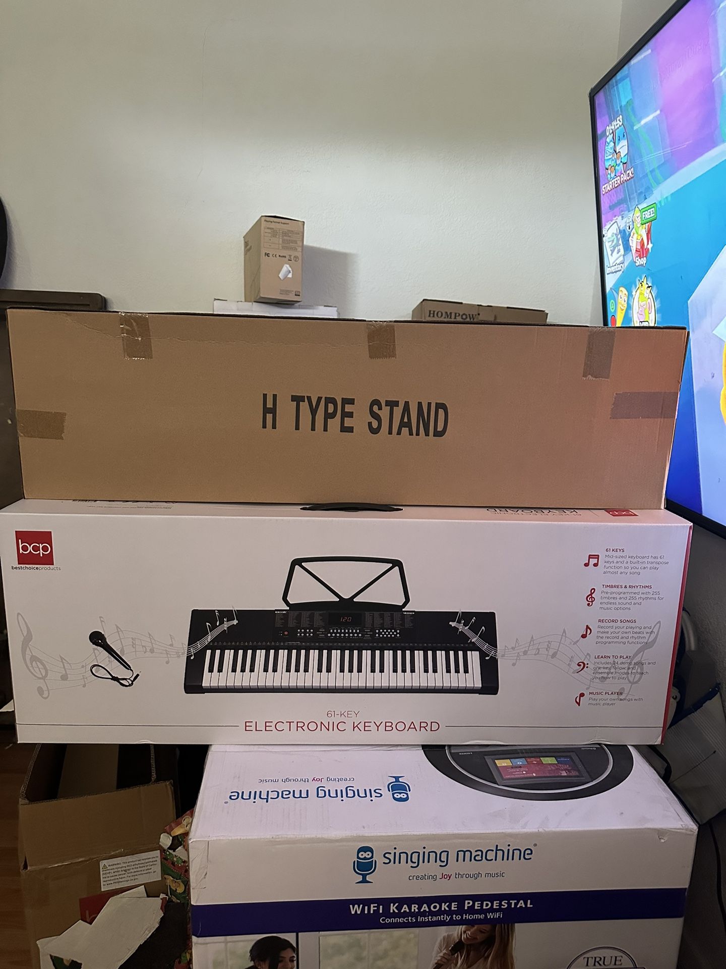 Keyboard with Mic and Stand