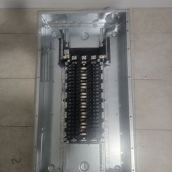 SQUARE D. MH38. PANEL & BREAKERS NEW