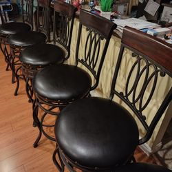 6 Bar Stools Chairs Barstools 29"