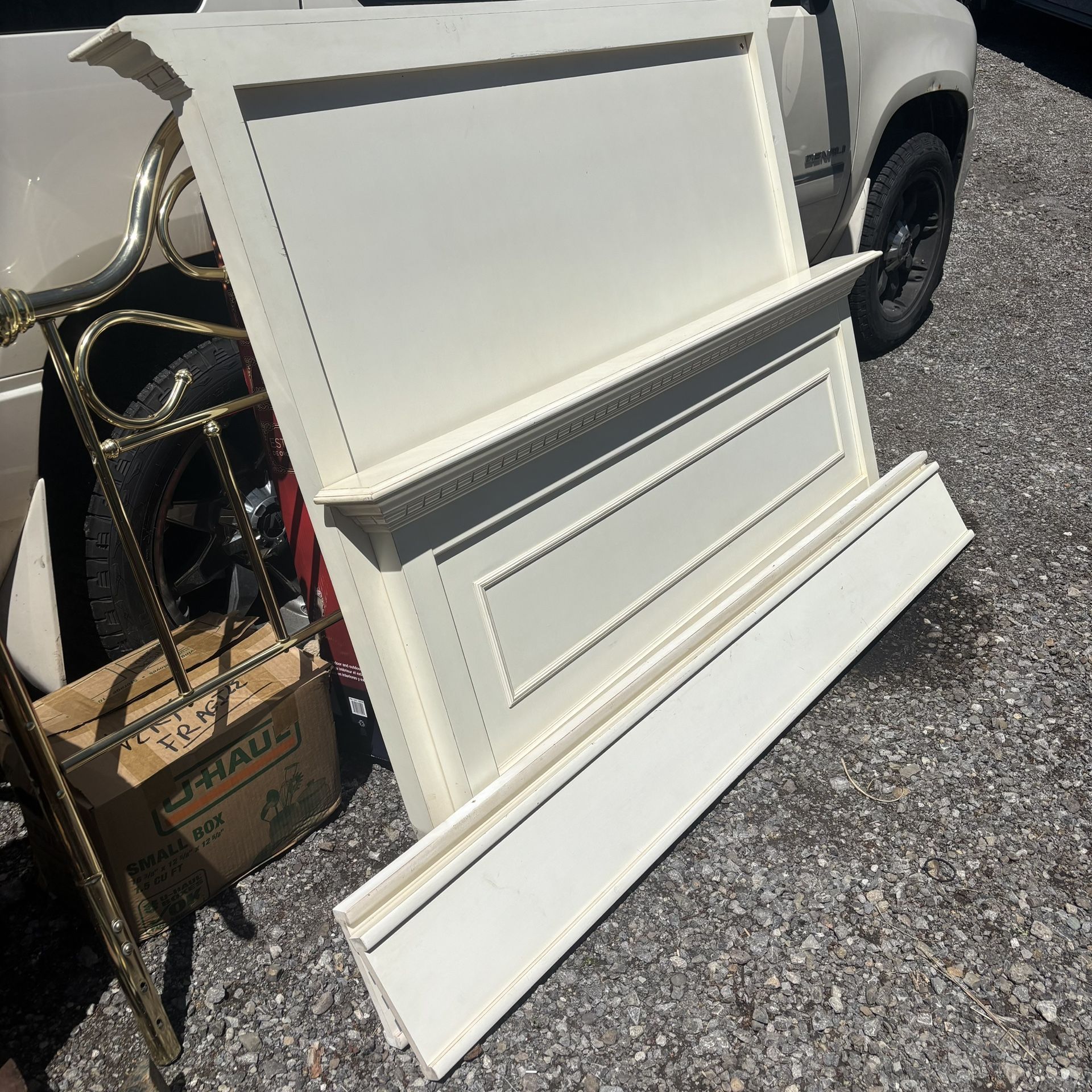 Wooden Bed Frame Headboard Footboard White