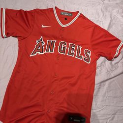 Mike Trout Angels red angels jersey small