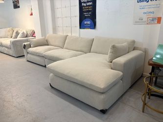 Water Resistant Cloud Sectional Couch Set Feather Filled Family Couch Set Fast Delivery Only $39 down payment 👉 Please ask Jon Green for a discount w