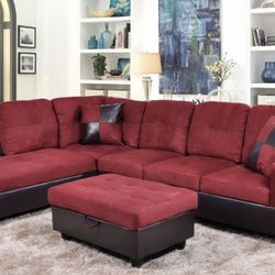 Brand New 2pc Sectional With FREE Ottoman Ready For Delivery 🚚 