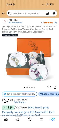 New Tea Cup Set With 2 Tea Cups 2 Saucers And 2 Spoon 7 OZ Espresso Coffee Mug Vintage Creativetea Teacup And Saucer Set For Coffee,Tea,Latte, Cappucc