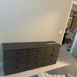 Grey 9 Drawer Dresser 
