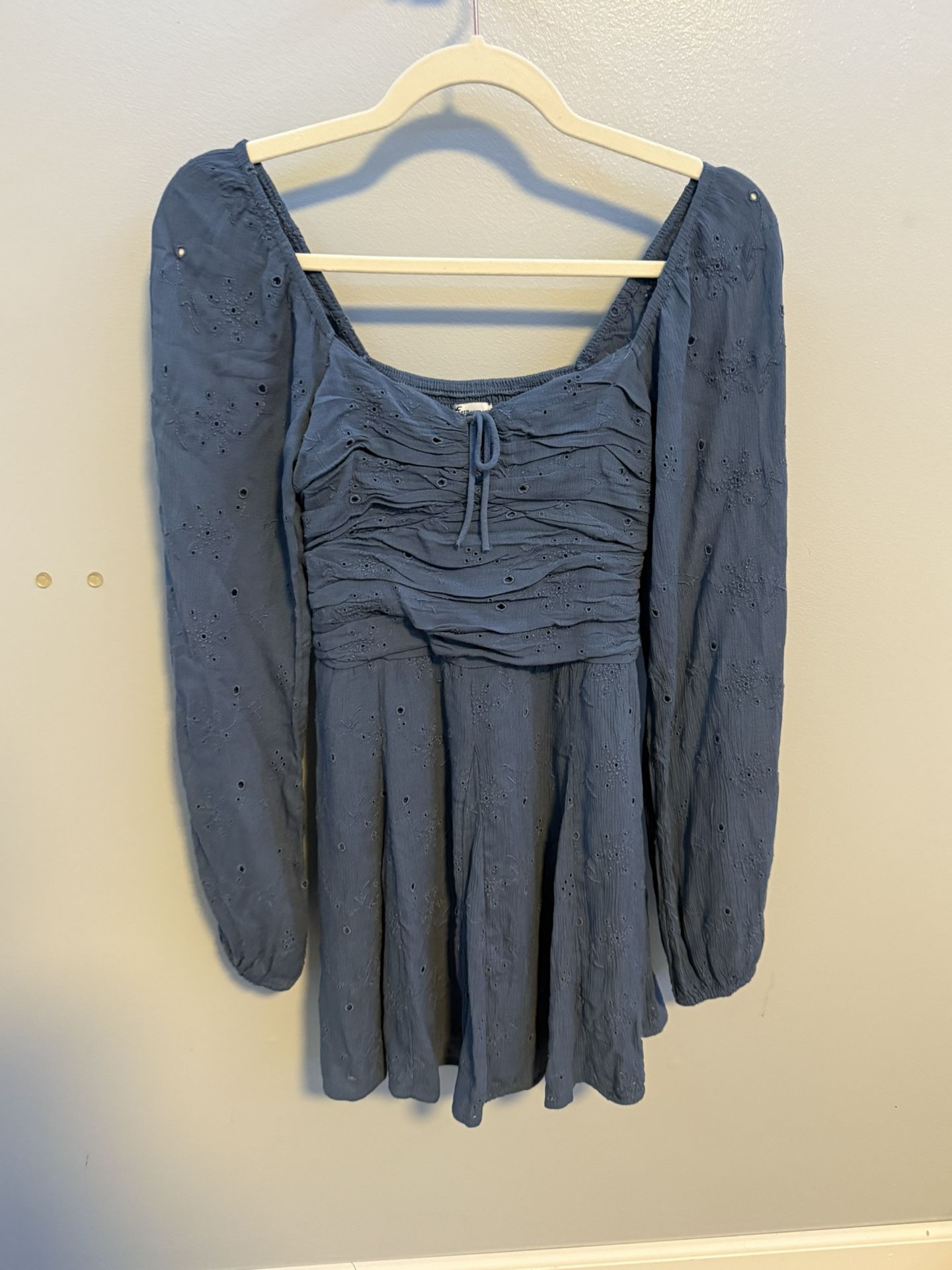 Hollister Long Sleeve Blue Dress