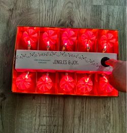 Jingles & Joy 10-Piece Peppermint String Light Garland