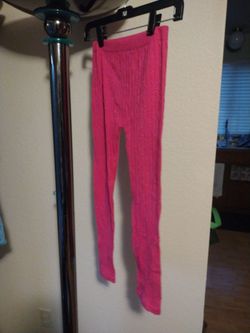Girl's Leggings Knit Pink