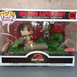 Funko Pop! Moment Jurassic Park Muldoon Raptor Hunt #1204 Target Exclusive NIB
