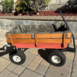 Radio Flyer Wagon: Upgraded With Finished Wood Sides And Padding
