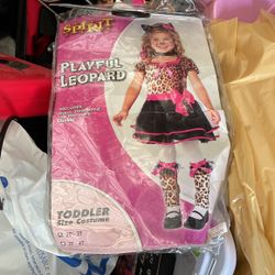 Playful Leopard 🐆 Toddler Dress Up Size 2-3 Years Old