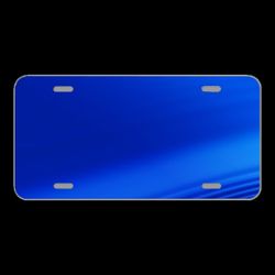 License Plate Novelty Car Front Banner Header Background Blue Wave