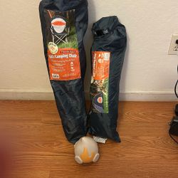 Kids Camping Tent, Chair And Night Light 