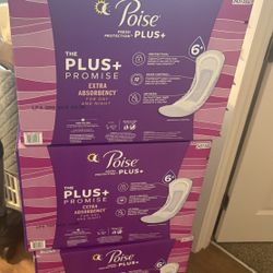 Bulk Poise Day And Night Pads 108 Count, Brand New Unopened, 4 Boxes