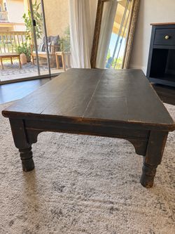 Rustic wood coffee table $110