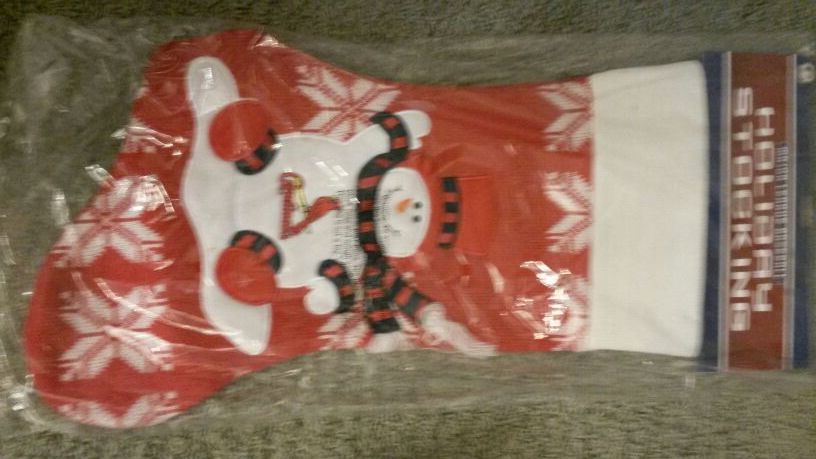 St Louis Cardinals snowman stocking